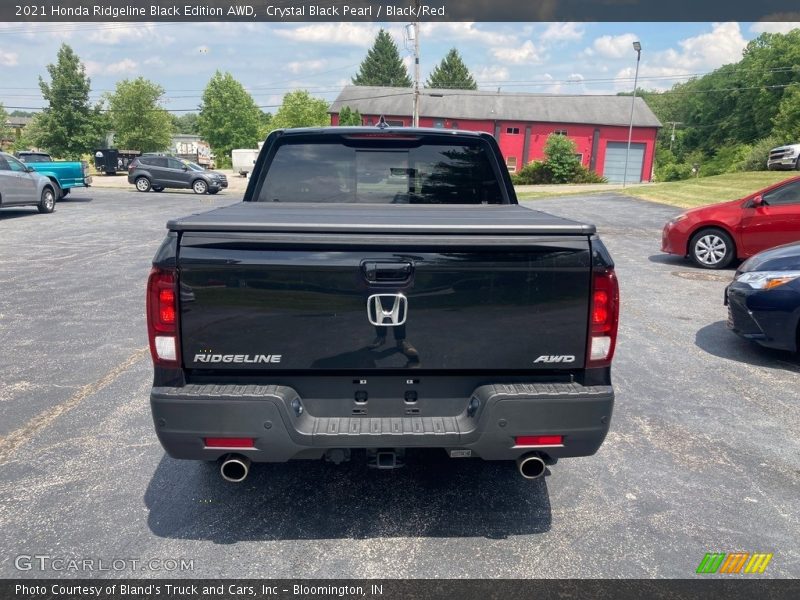 Crystal Black Pearl / Black/Red 2021 Honda Ridgeline Black Edition AWD