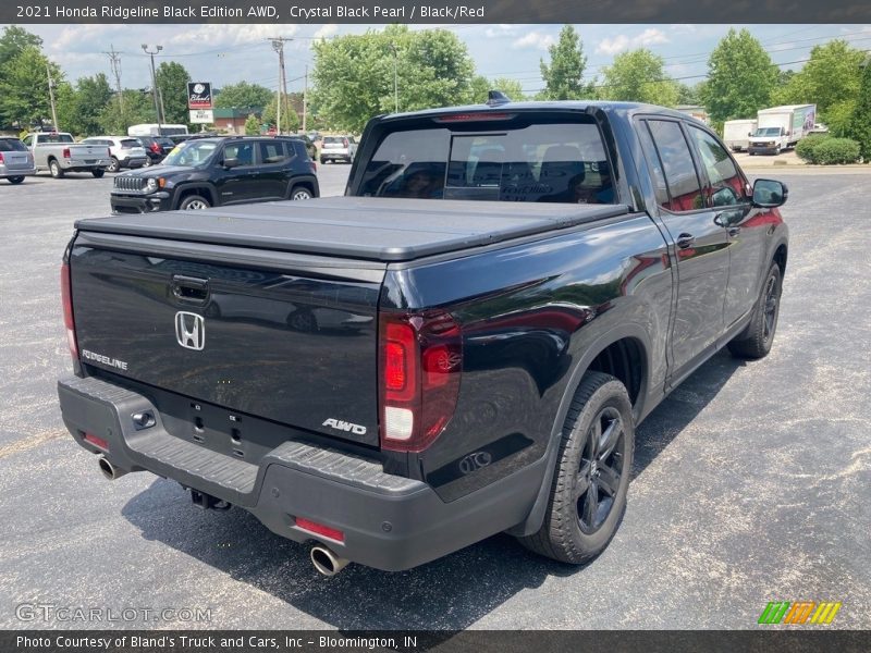 Crystal Black Pearl / Black/Red 2021 Honda Ridgeline Black Edition AWD