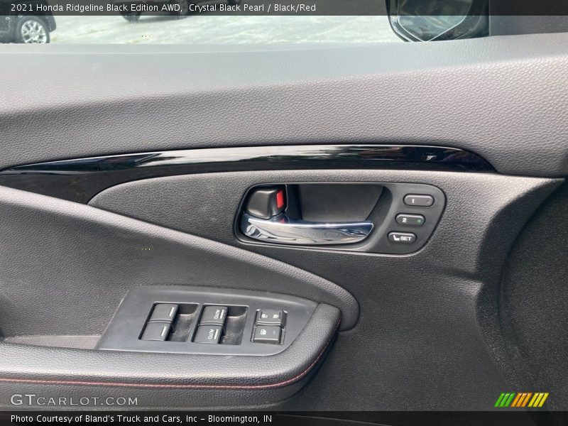 Crystal Black Pearl / Black/Red 2021 Honda Ridgeline Black Edition AWD