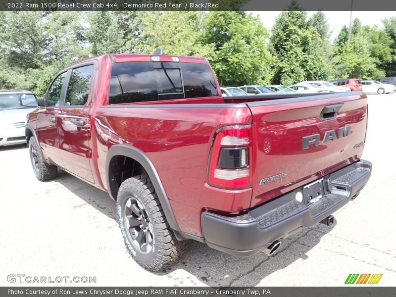 Delmonico Red Pearl / Black/Red 2022 Ram 1500 Rebel Crew Cab 4x4