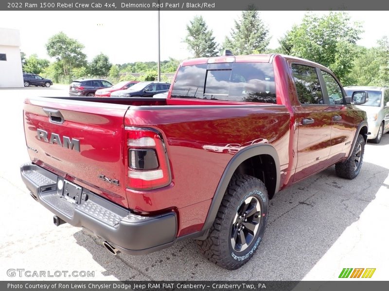 Delmonico Red Pearl / Black/Red 2022 Ram 1500 Rebel Crew Cab 4x4
