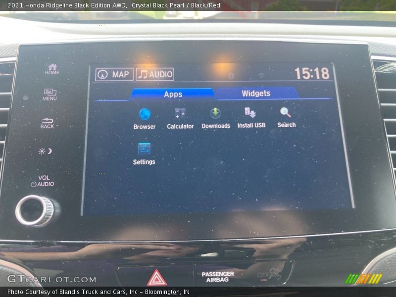 Crystal Black Pearl / Black/Red 2021 Honda Ridgeline Black Edition AWD