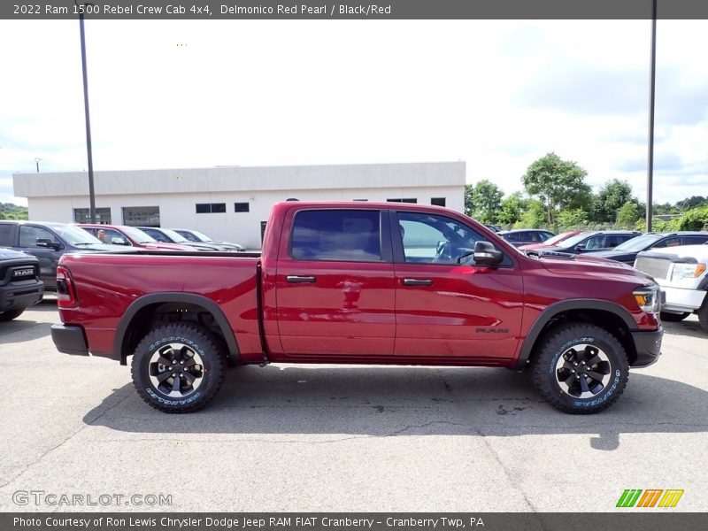 Delmonico Red Pearl / Black/Red 2022 Ram 1500 Rebel Crew Cab 4x4