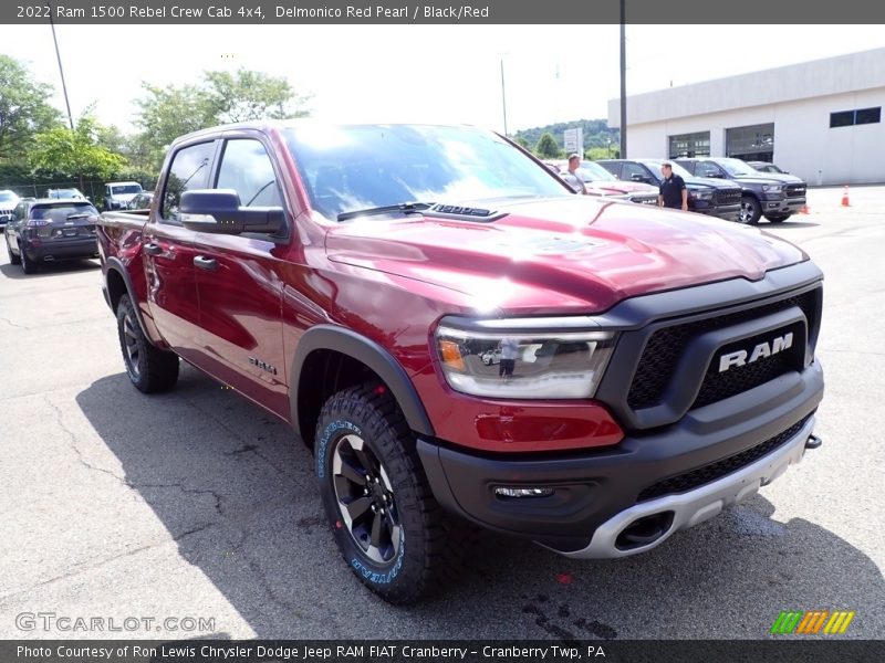 Delmonico Red Pearl / Black/Red 2022 Ram 1500 Rebel Crew Cab 4x4