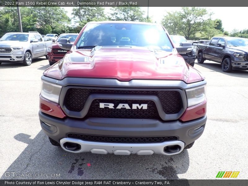 Delmonico Red Pearl / Black/Red 2022 Ram 1500 Rebel Crew Cab 4x4
