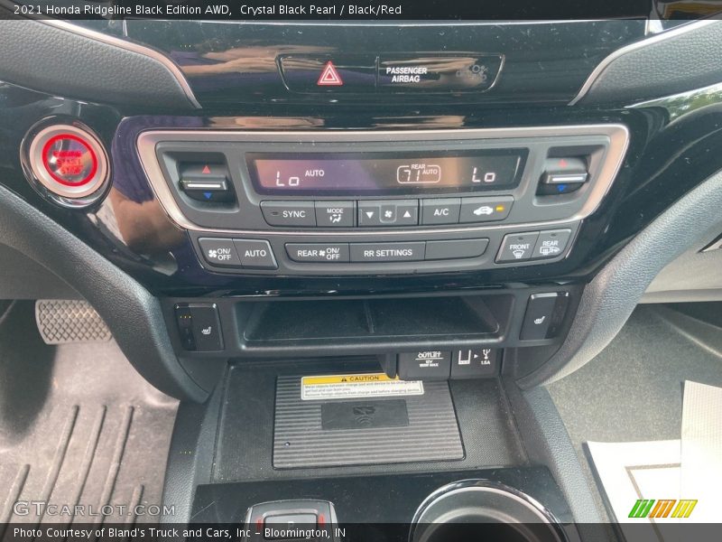 Crystal Black Pearl / Black/Red 2021 Honda Ridgeline Black Edition AWD