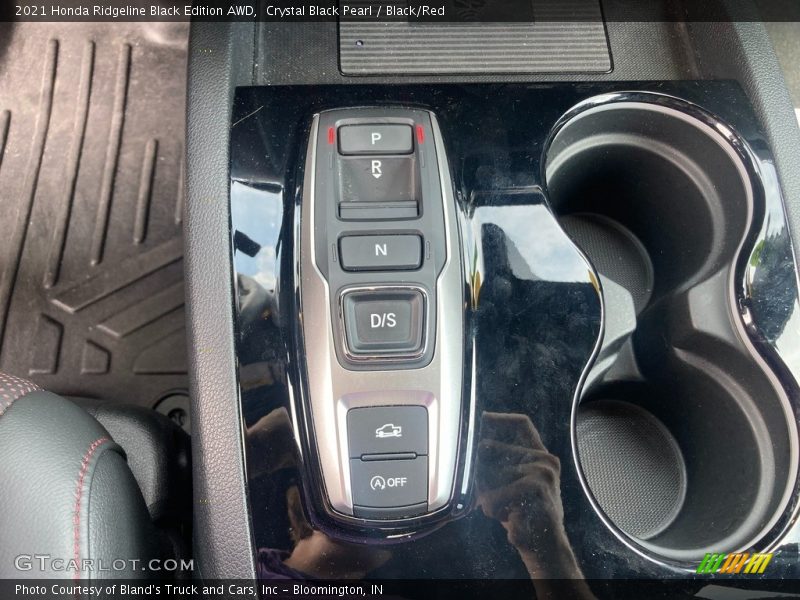 Crystal Black Pearl / Black/Red 2021 Honda Ridgeline Black Edition AWD