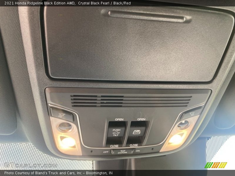 Crystal Black Pearl / Black/Red 2021 Honda Ridgeline Black Edition AWD