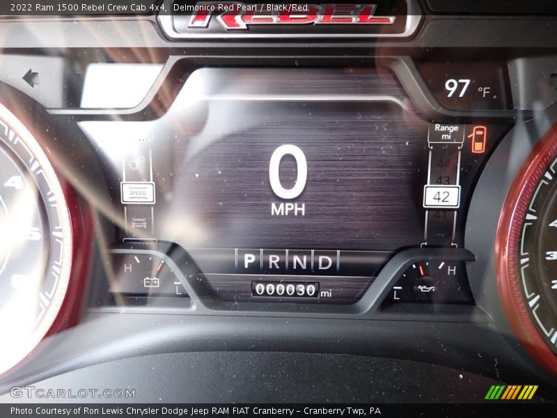 Delmonico Red Pearl / Black/Red 2022 Ram 1500 Rebel Crew Cab 4x4