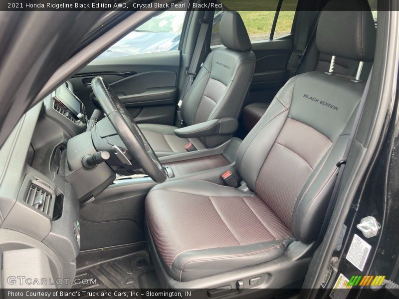 Crystal Black Pearl / Black/Red 2021 Honda Ridgeline Black Edition AWD
