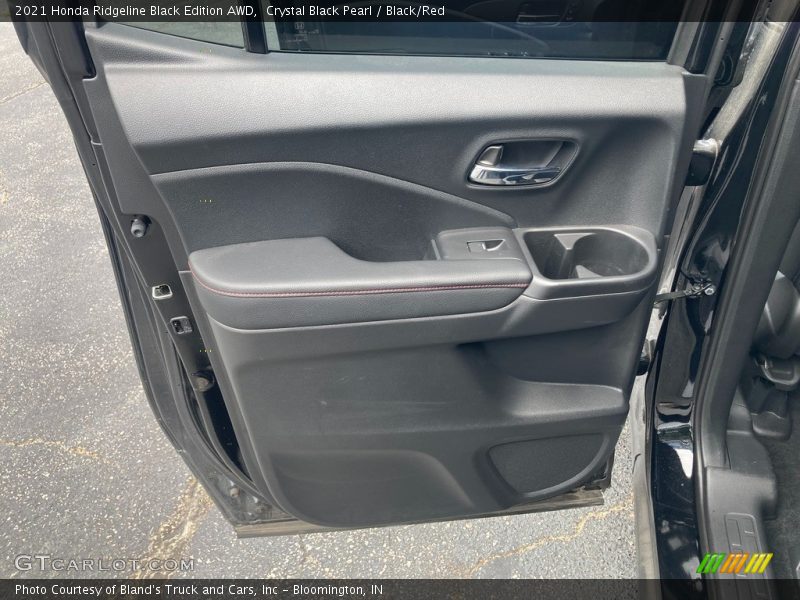 Crystal Black Pearl / Black/Red 2021 Honda Ridgeline Black Edition AWD