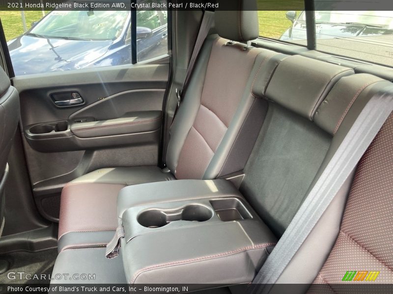 Crystal Black Pearl / Black/Red 2021 Honda Ridgeline Black Edition AWD