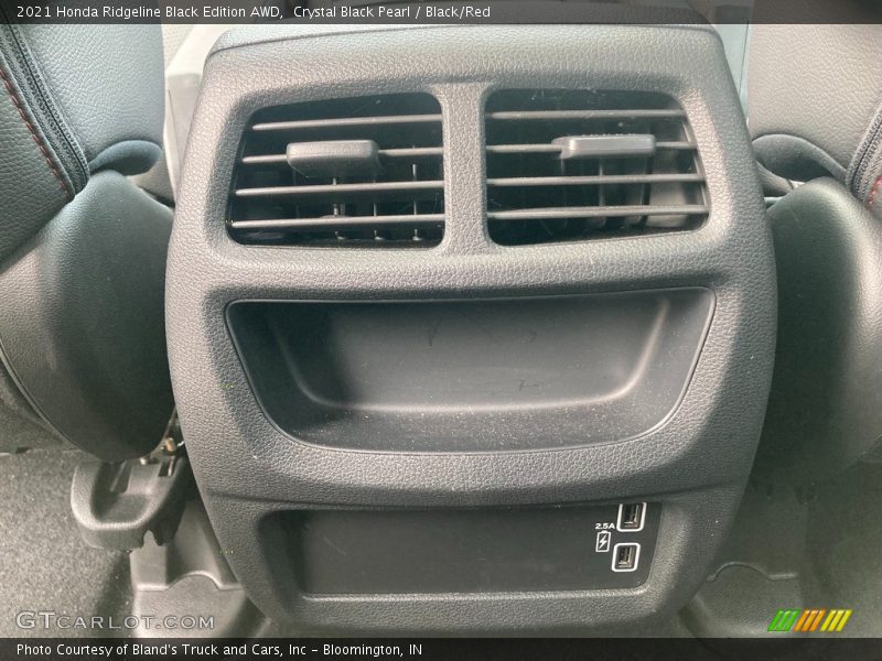 Crystal Black Pearl / Black/Red 2021 Honda Ridgeline Black Edition AWD