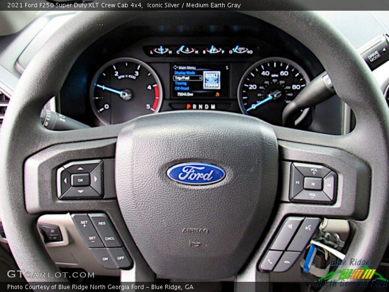 Iconic Silver / Medium Earth Gray 2021 Ford F250 Super Duty XLT Crew Cab 4x4