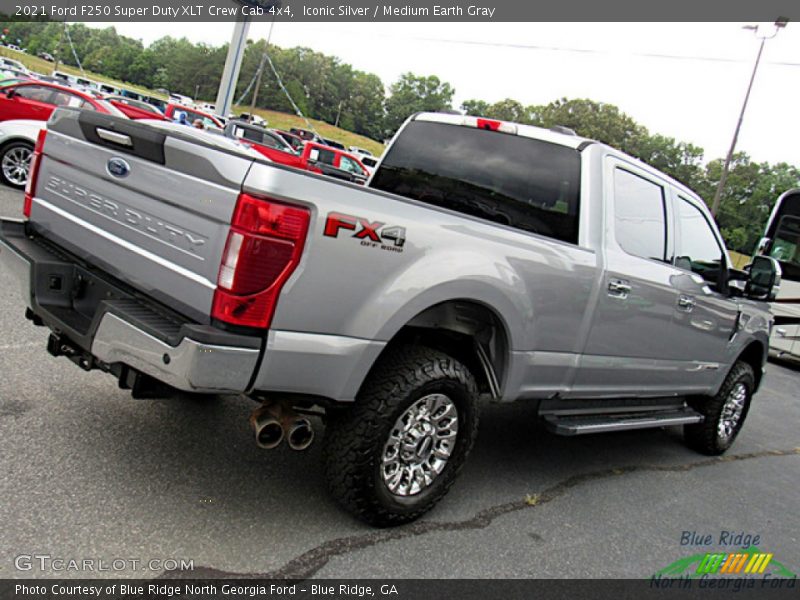 Iconic Silver / Medium Earth Gray 2021 Ford F250 Super Duty XLT Crew Cab 4x4