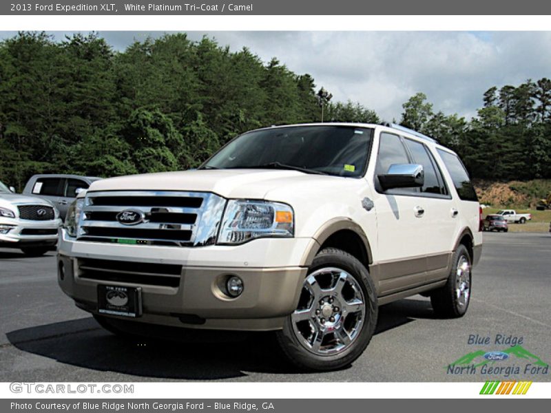 White Platinum Tri-Coat / Camel 2013 Ford Expedition XLT