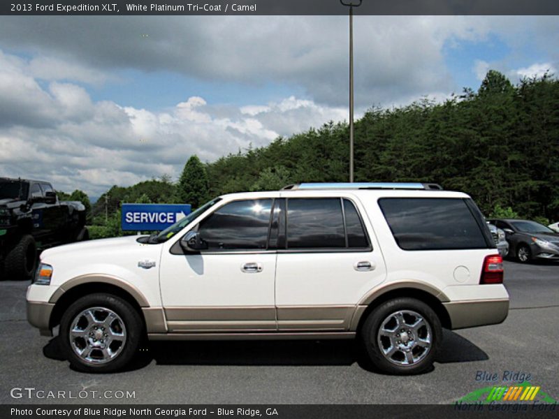 White Platinum Tri-Coat / Camel 2013 Ford Expedition XLT