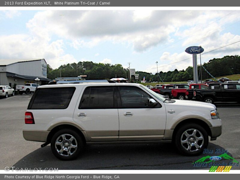 White Platinum Tri-Coat / Camel 2013 Ford Expedition XLT