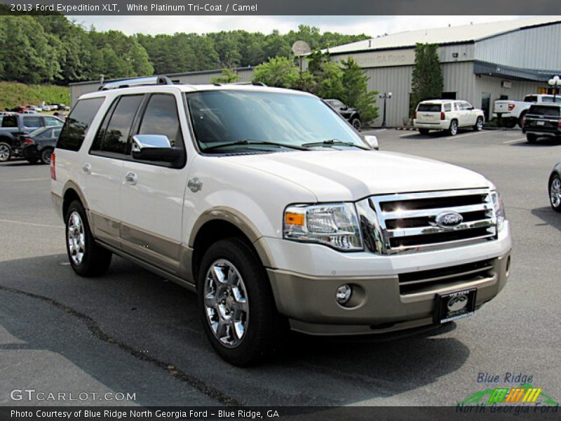 White Platinum Tri-Coat / Camel 2013 Ford Expedition XLT