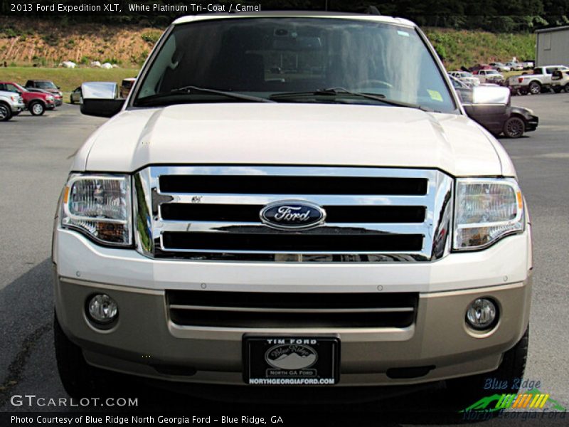 White Platinum Tri-Coat / Camel 2013 Ford Expedition XLT