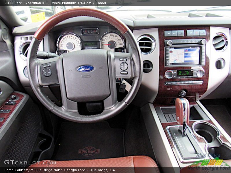 White Platinum Tri-Coat / Camel 2013 Ford Expedition XLT