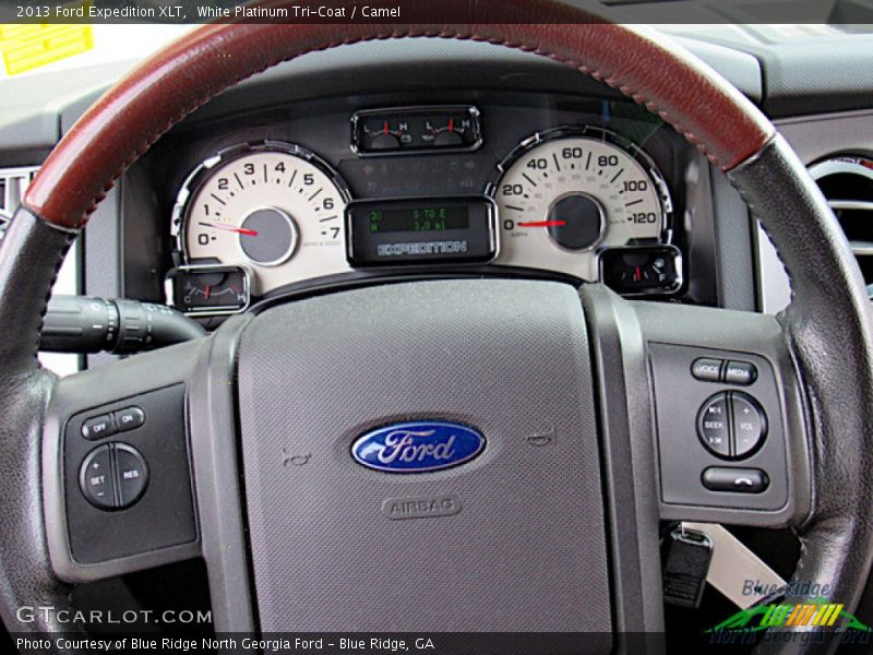 White Platinum Tri-Coat / Camel 2013 Ford Expedition XLT