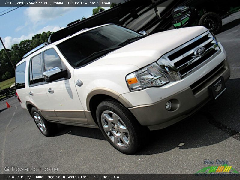 White Platinum Tri-Coat / Camel 2013 Ford Expedition XLT