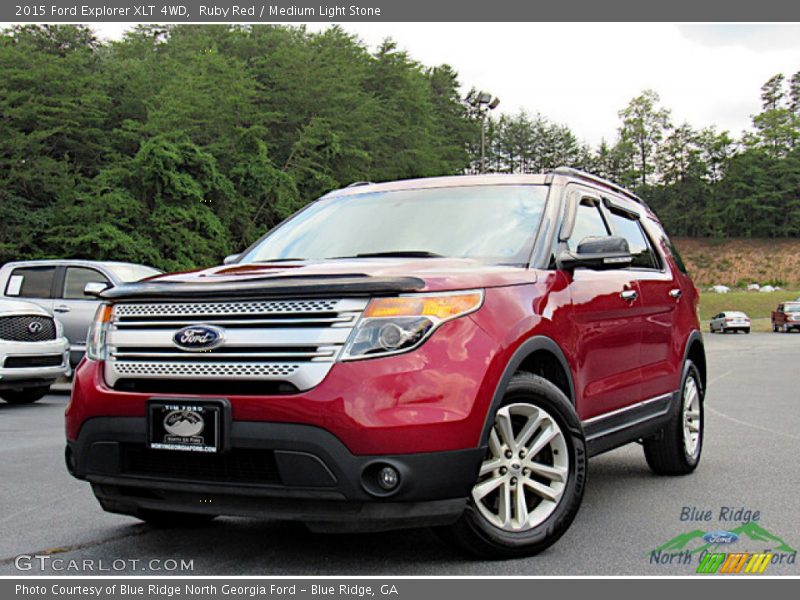 Ruby Red / Medium Light Stone 2015 Ford Explorer XLT 4WD