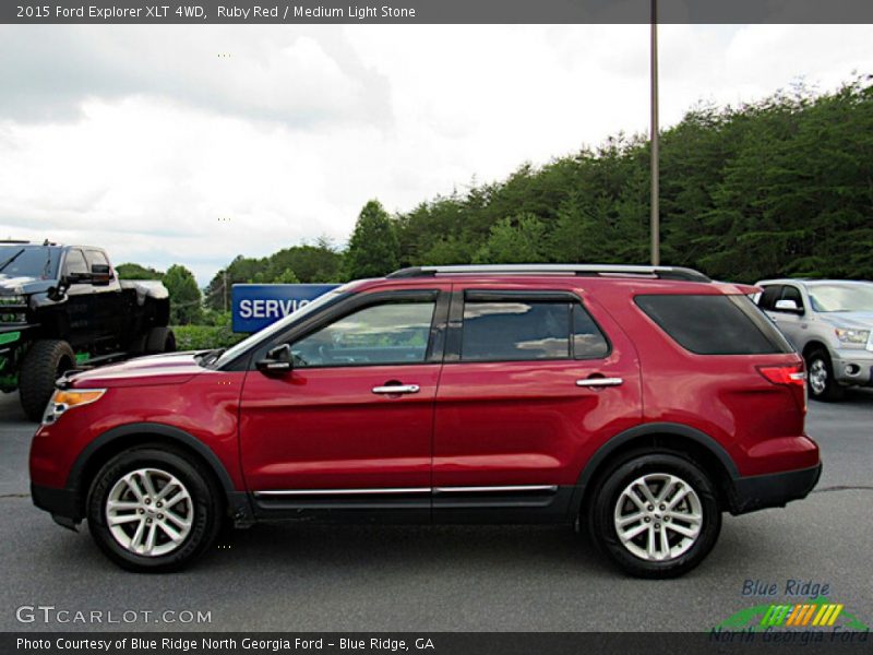 Ruby Red / Medium Light Stone 2015 Ford Explorer XLT 4WD