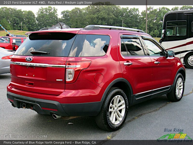 Ruby Red / Medium Light Stone 2015 Ford Explorer XLT 4WD