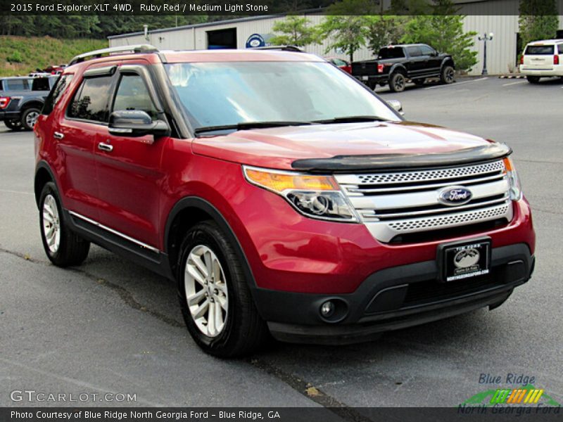 Ruby Red / Medium Light Stone 2015 Ford Explorer XLT 4WD