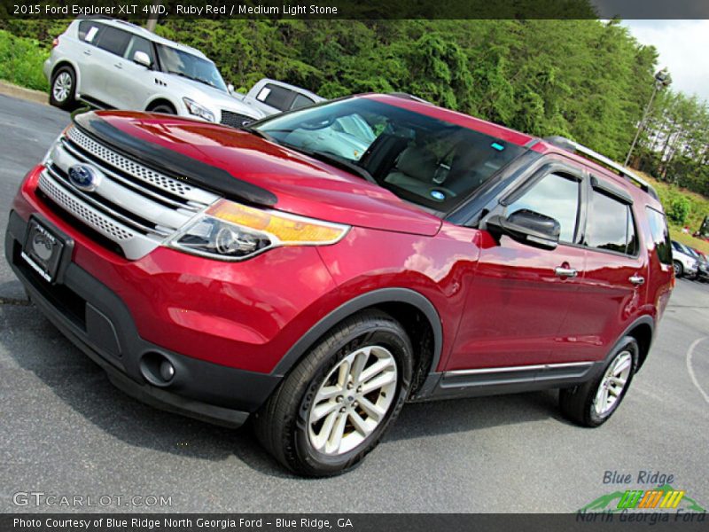 Ruby Red / Medium Light Stone 2015 Ford Explorer XLT 4WD