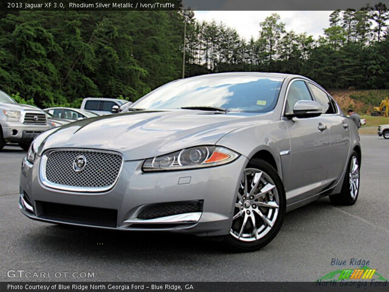 Rhodium Silver Metallic / Ivory/Truffle 2013 Jaguar XF 3.0