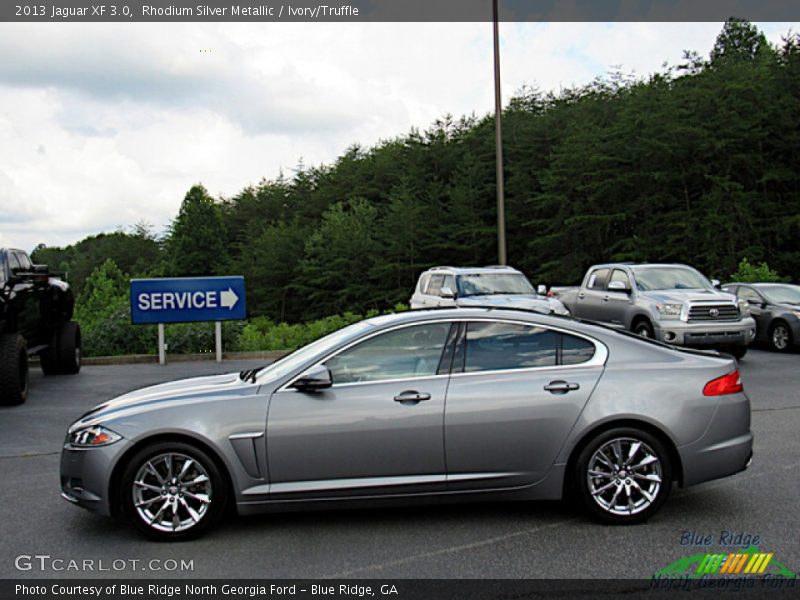 Rhodium Silver Metallic / Ivory/Truffle 2013 Jaguar XF 3.0
