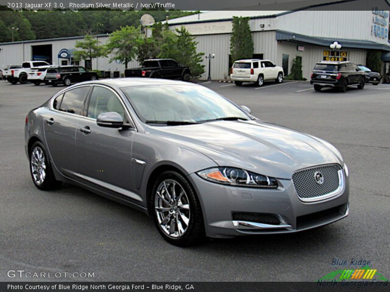 Rhodium Silver Metallic / Ivory/Truffle 2013 Jaguar XF 3.0