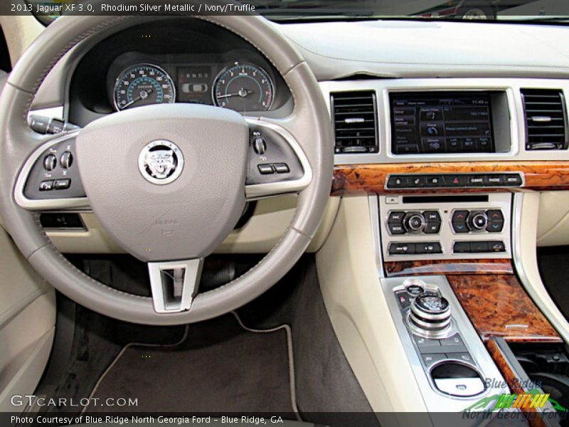Rhodium Silver Metallic / Ivory/Truffle 2013 Jaguar XF 3.0