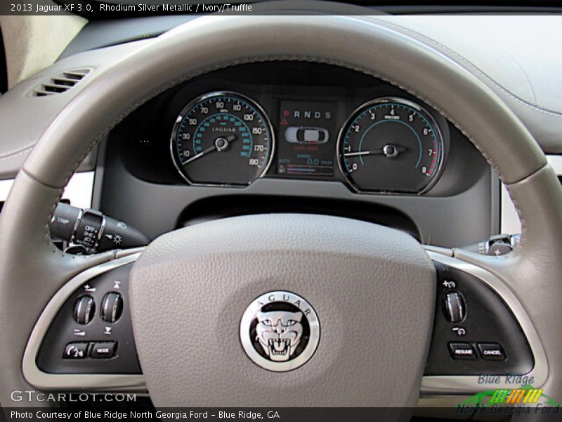 Rhodium Silver Metallic / Ivory/Truffle 2013 Jaguar XF 3.0
