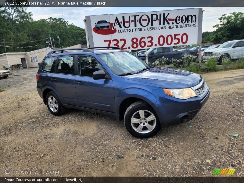 Marine Blue Metallic / Black 2012 Subaru Forester 2.5 X