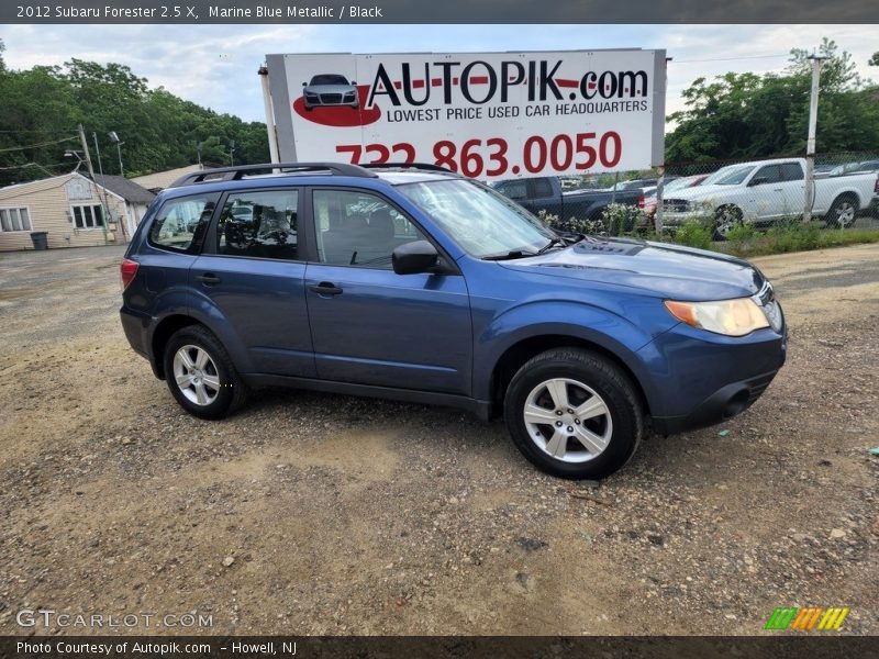 Marine Blue Metallic / Black 2012 Subaru Forester 2.5 X