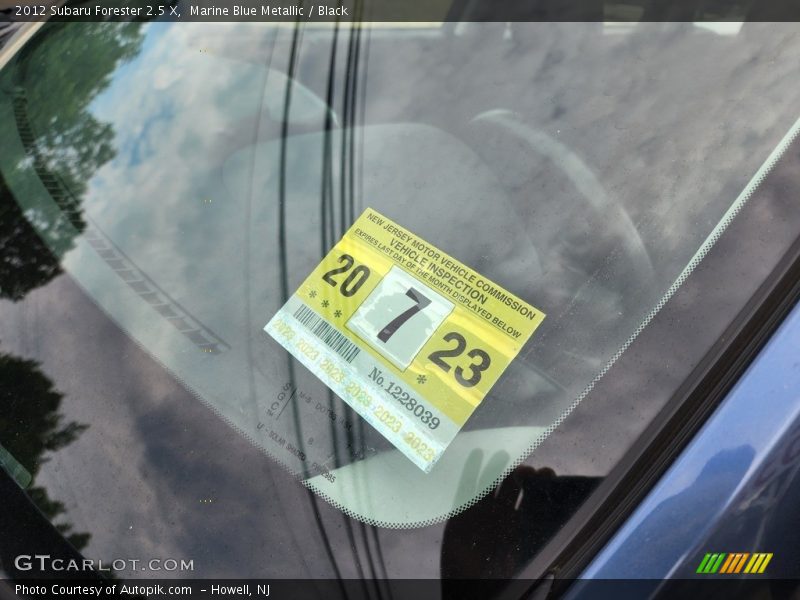 Marine Blue Metallic / Black 2012 Subaru Forester 2.5 X