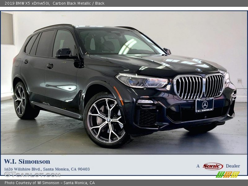 Carbon Black Metallic / Black 2019 BMW X5 xDrive50i