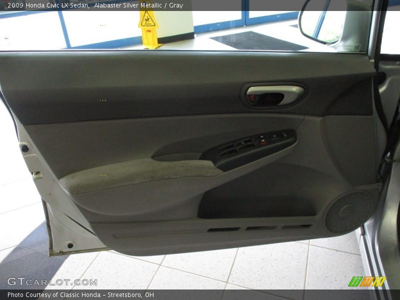 Alabaster Silver Metallic / Gray 2009 Honda Civic LX Sedan