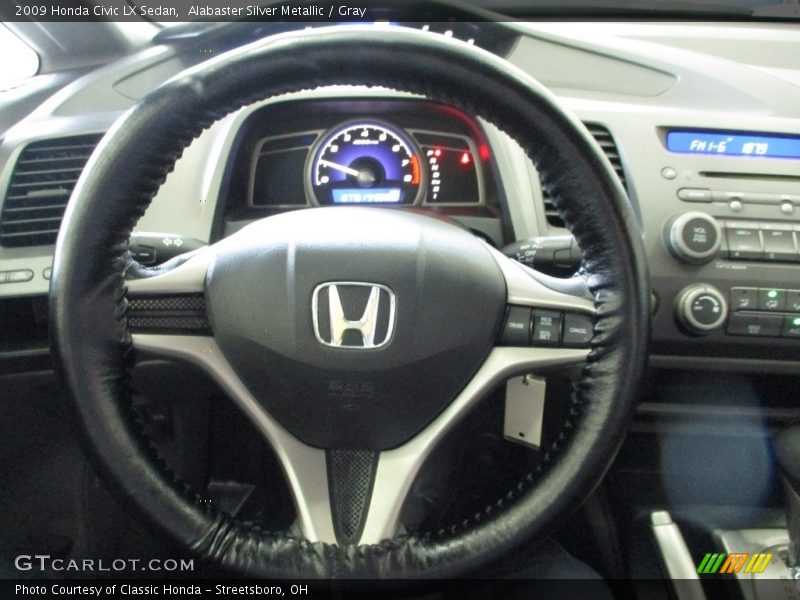 Alabaster Silver Metallic / Gray 2009 Honda Civic LX Sedan