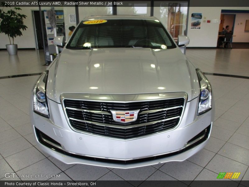 Radiant Silver Metallic / Jet Black 2018 Cadillac ATS Luxury AWD