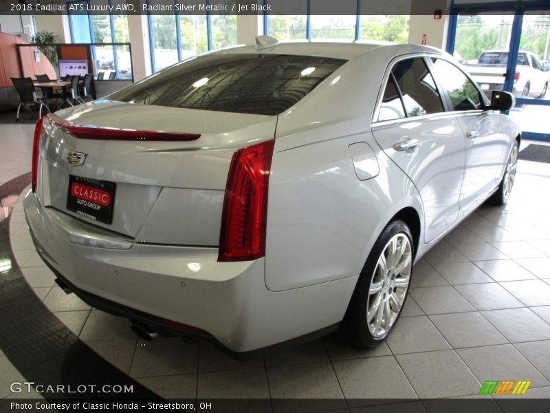 Radiant Silver Metallic / Jet Black 2018 Cadillac ATS Luxury AWD