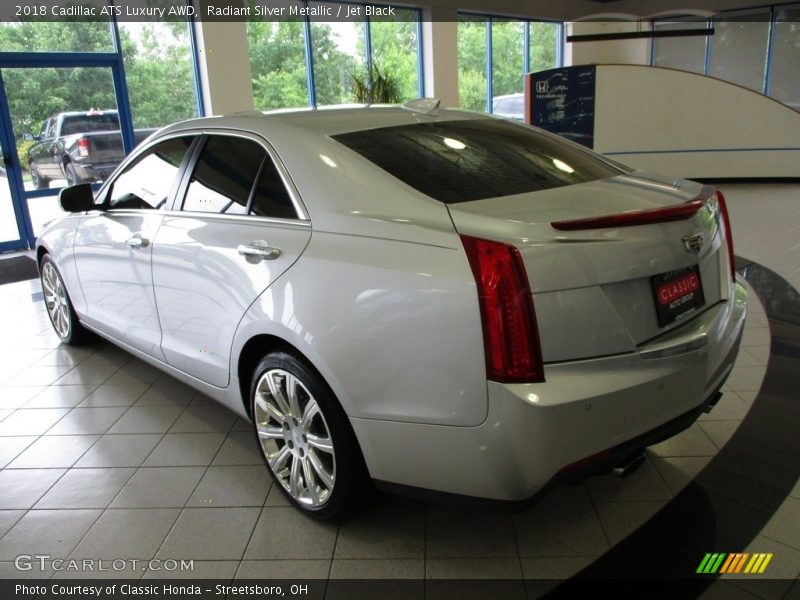 Radiant Silver Metallic / Jet Black 2018 Cadillac ATS Luxury AWD