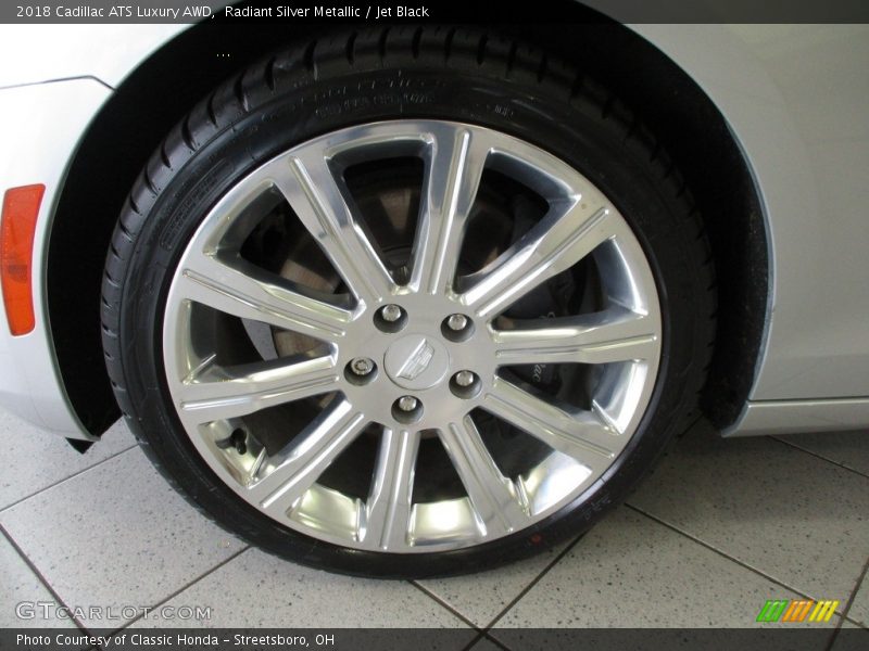Radiant Silver Metallic / Jet Black 2018 Cadillac ATS Luxury AWD