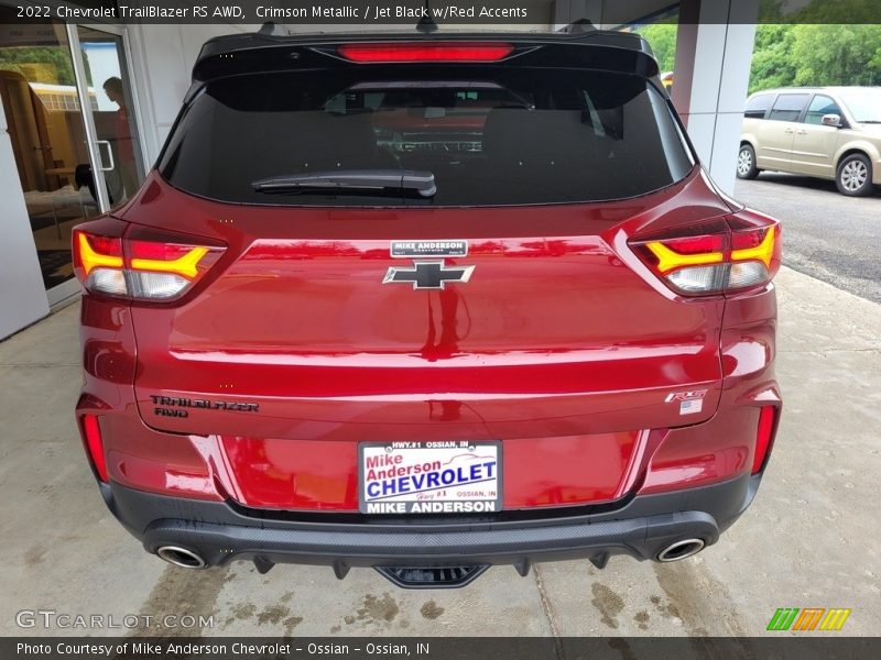 Crimson Metallic / Jet Black w/Red Accents 2022 Chevrolet TrailBlazer RS AWD