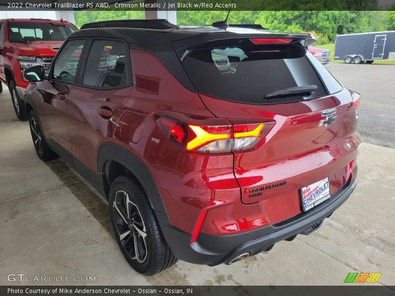 Crimson Metallic / Jet Black w/Red Accents 2022 Chevrolet TrailBlazer RS AWD