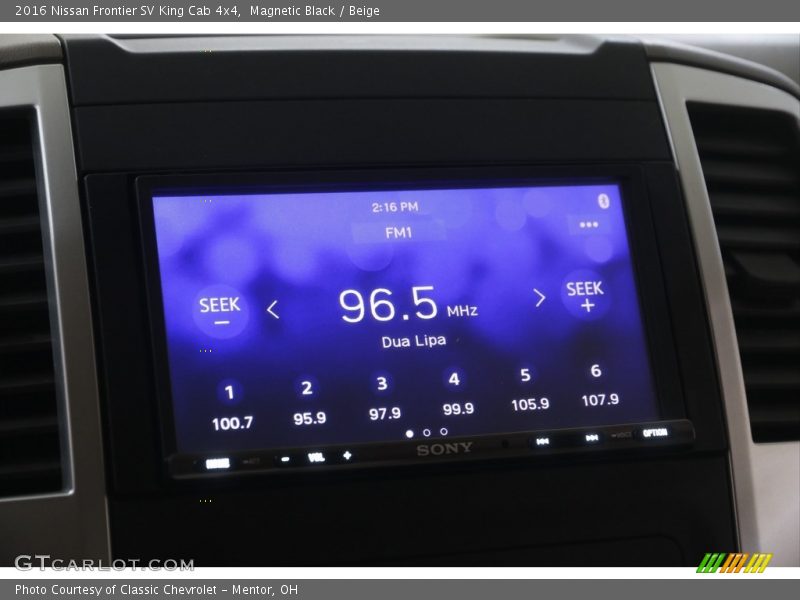 Magnetic Black / Beige 2016 Nissan Frontier SV King Cab 4x4